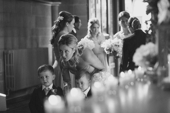 Getting ready to walk down the aisle - image by Julie Tinton Photography 