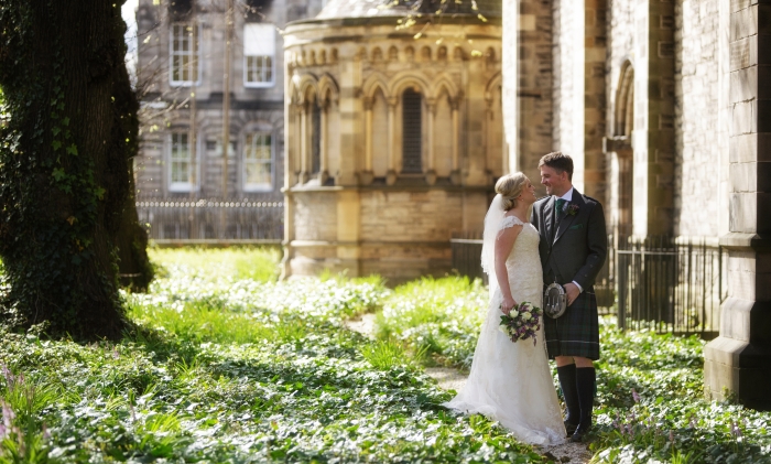 strolling along the magical gardens of Mansfield Traquair - photo credit Blue Sky Photography 