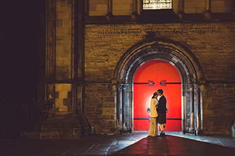 Bride and groom at Mansfield Traquair in Edinburgh. Photo credit: Kirsty Stroma Photography 