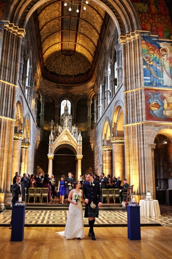 just married - spring wedding at Mansfield Traquair