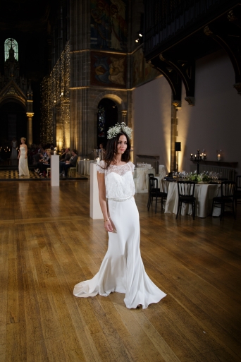 Fashion show at Mansfield Traquair - launch of the new couture bridal label Oscar Lili, photo credit Blue Sky Photography