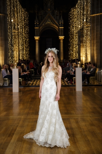 Fashion show at Mansfield Traquair - launch of the new couture bridal label Oscar Lili, photo credit Blue Sky Photography