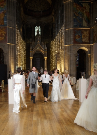 Fashion show at Mansfield Traquair - launch of the new couture bridal label Oscar Lili, photo credit Blue Sky Photography