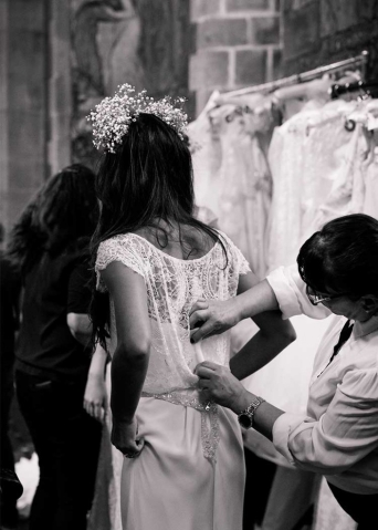 Fashion show at Mansfield Traquair - launch of the new couture bridal label Oscar Lili, photo credit Blue Sky Photography