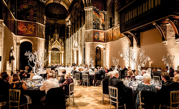 snowflake themed Scottish winter wedding is sprinkled with seasonal magic and gorgeous details – from stunning lighting that incorporated the colours of the changing winter sky to tartan, thistles, white roses,  snow, snowflakes, candles and much more! Photographer: Philip Stanley Dickson www.psdphotography.co.uk