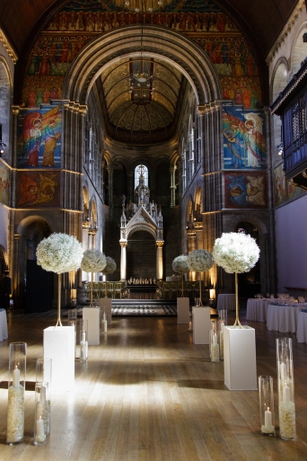 Beautifully long aisle - photo credit Blue Sky Photography 