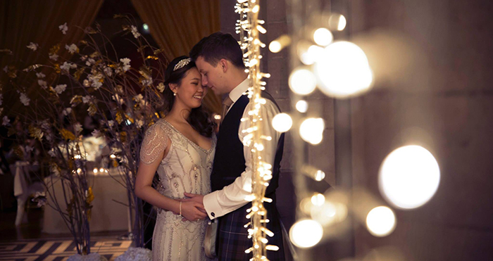 Kim & Dominic's beautiful wedding at Mansfield Traquair in Edinburgh. Photo credit: Kirsty Stroma Photography