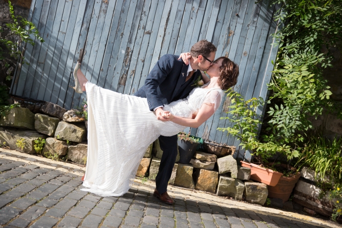 Bride & groom - Wedding moment: cute kiss photo | Photo credit Stuart Craig Photography 