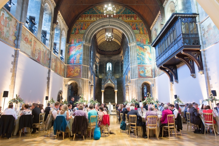 Wedding breakfast - summer wedding at Mansfield Traquair, one of Edinburgh's most unique venues | Photo credit Stuart Craig Photography 