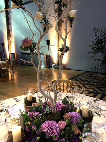 tree branch table centerpiece - Mansfield Traquair Edinburgh 