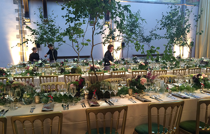 long tables for a wedding - Mansfield Traquair Edinburgh 