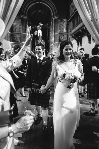 Just married - Valentine's day wedding at Mansfield Traquair, Edinburgh 