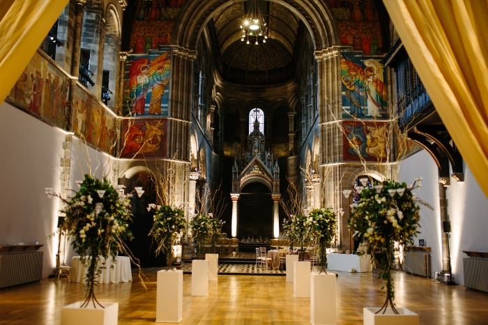 Beautifully long aisle - Mansfield Traquair, Edinburgh